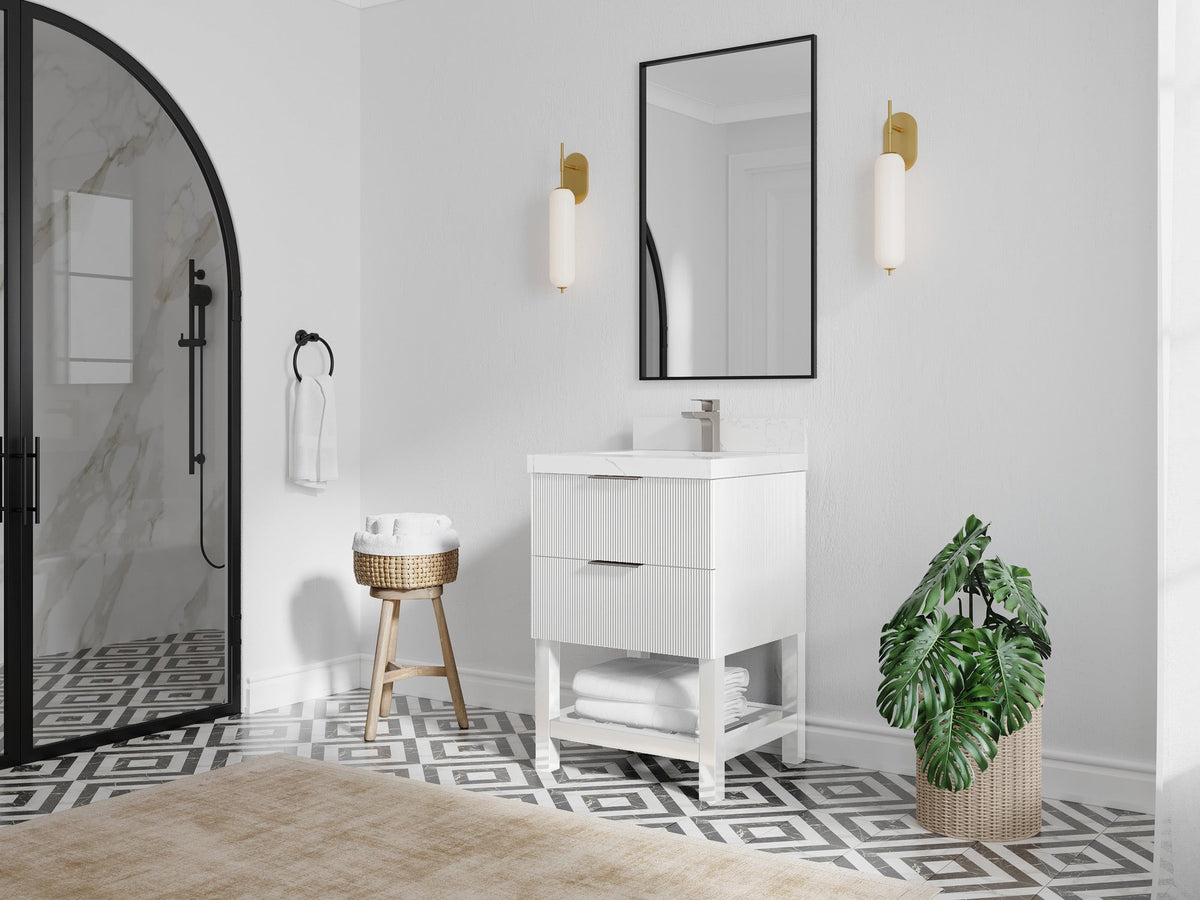 Catalina 24 in. W x 22 in. D Single Sink Bathroom Vanity - Willow Bath and Vanity