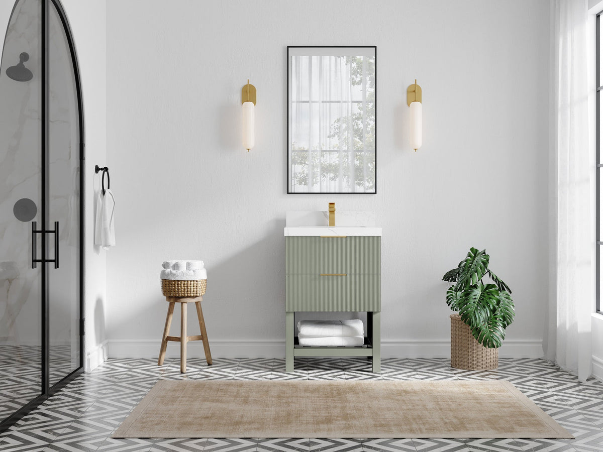 Catalina 24 in. W x 22 in. D Single Sink Bathroom Vanity - Willow Bath and Vanity