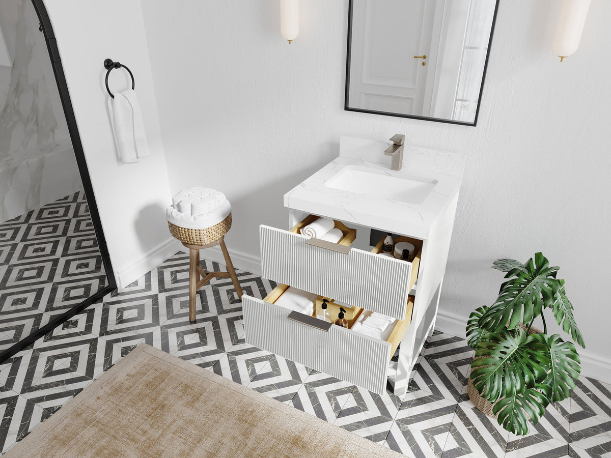 Catalina 24 in. W x 22 in. D Single Sink Bathroom Vanity - Willow Bath and Vanity