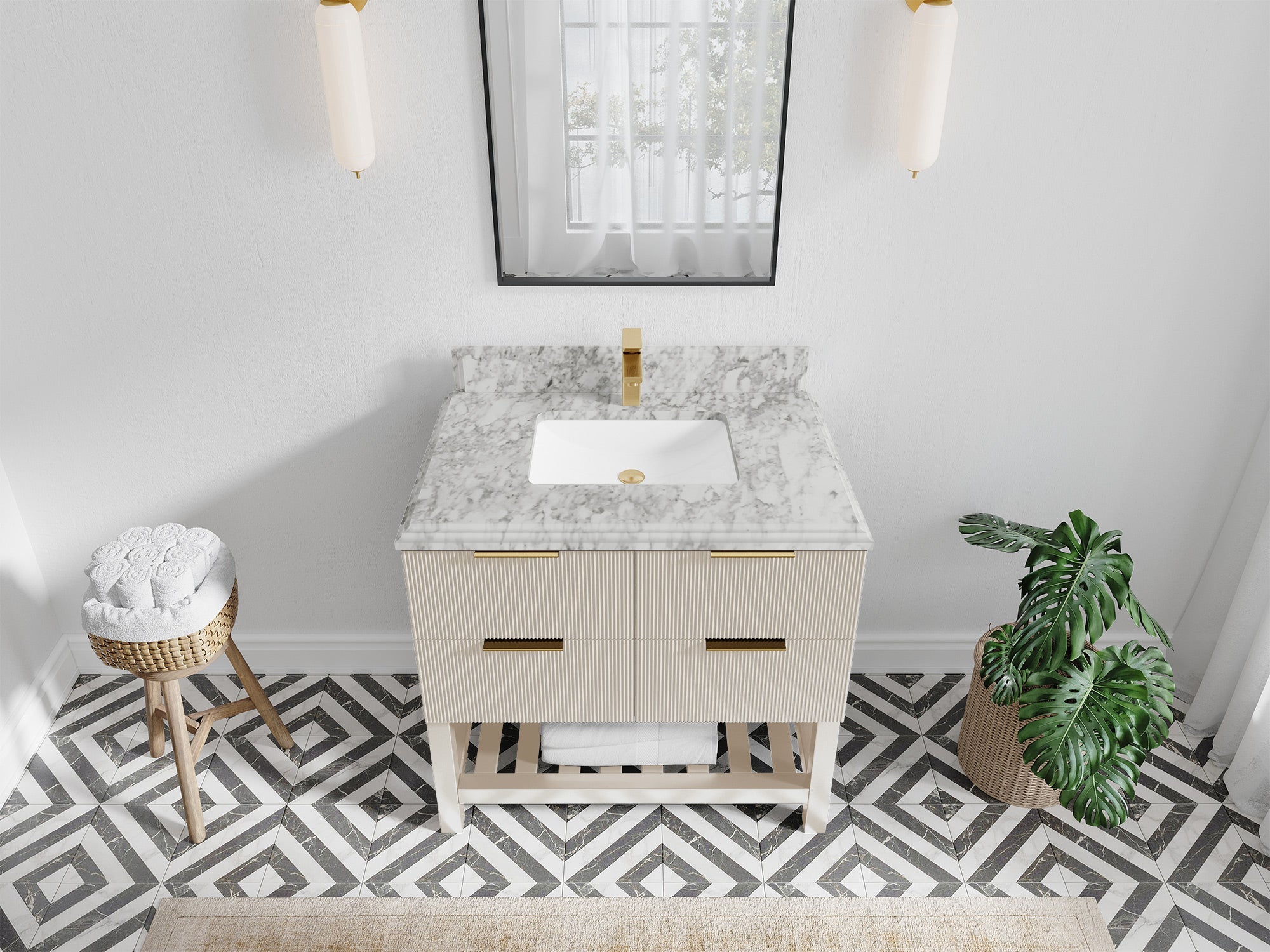 Catalina 36 in. W x 22 in. D Center Sink Bathroom Vanity - Willow Bath and Vanity