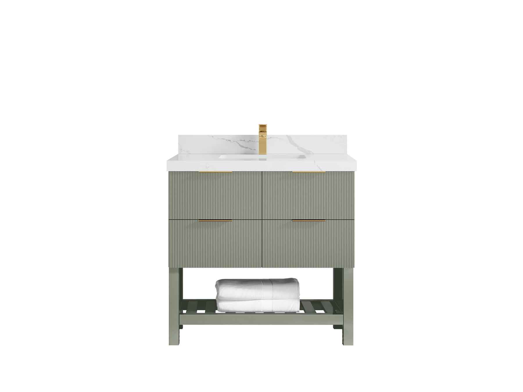 Catalina 36 in. W x 22 in. D Center Sink Bathroom Vanity - Willow Bath and Vanity