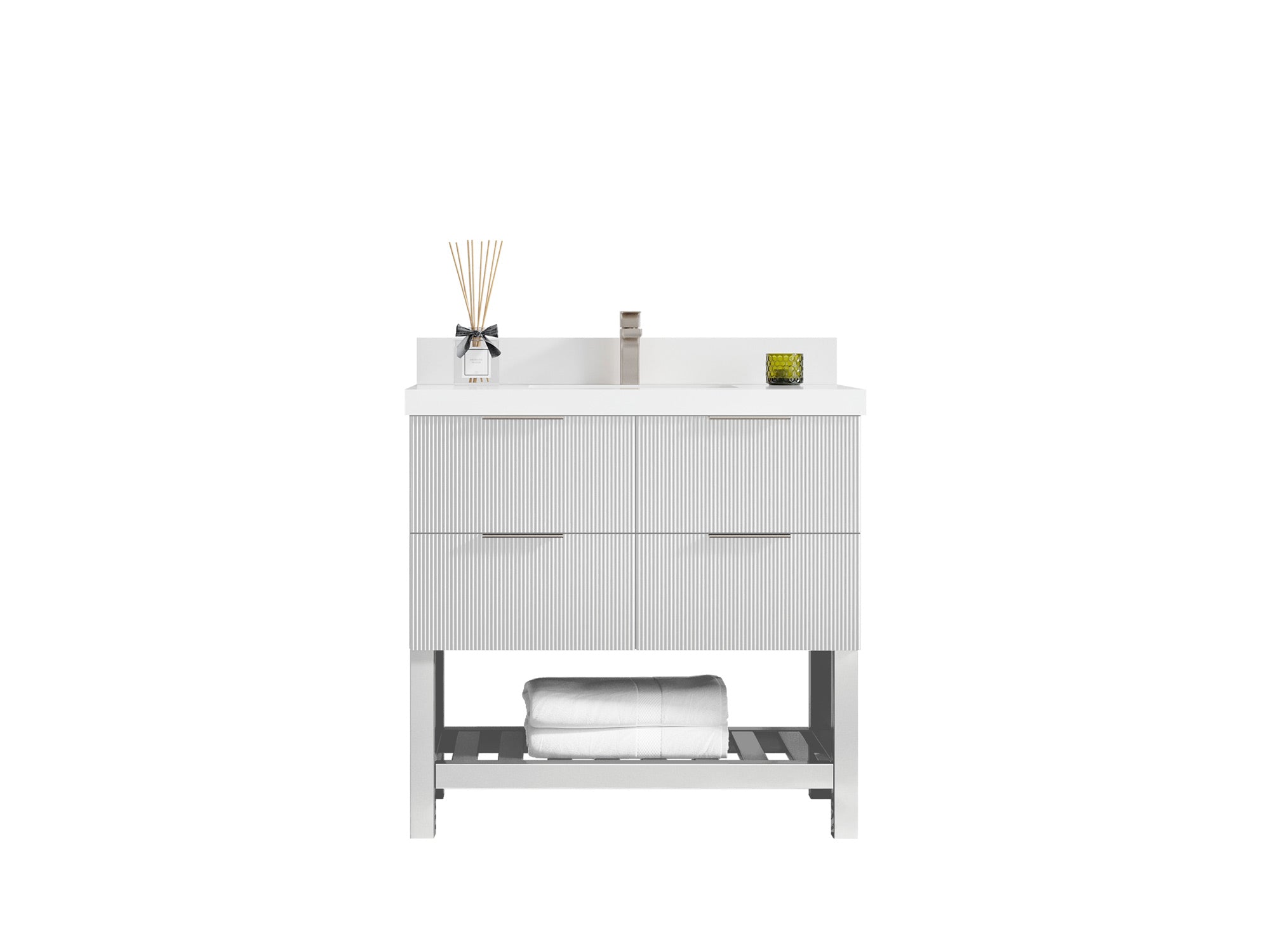 Catalina 36 in. W x 22 in. D Center Sink Bathroom Vanity - Willow Bath and Vanity