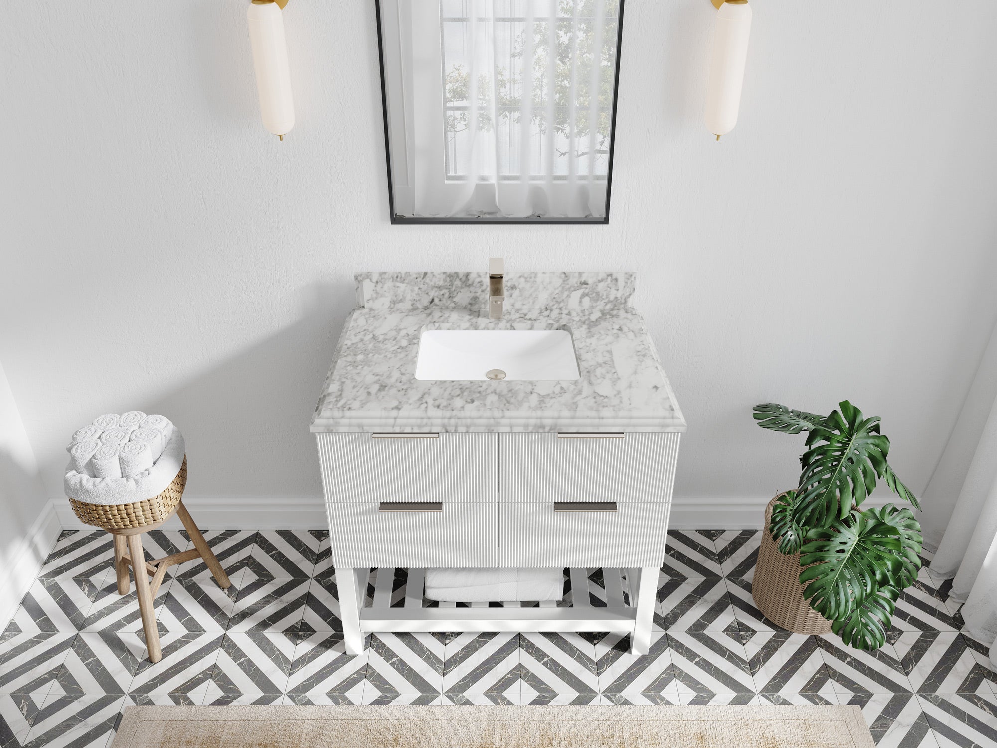 Catalina 36 in. W x 22 in. D Center Sink Bathroom Vanity - Willow Bath and Vanity