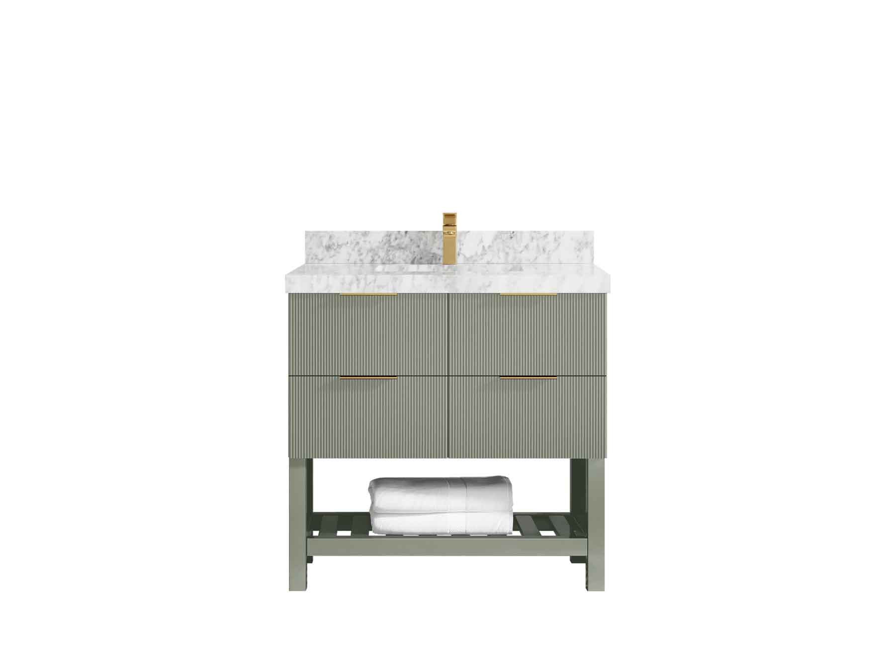 Catalina 36 in. W x 22 in. D Center Sink Bathroom Vanity - Willow Bath and Vanity