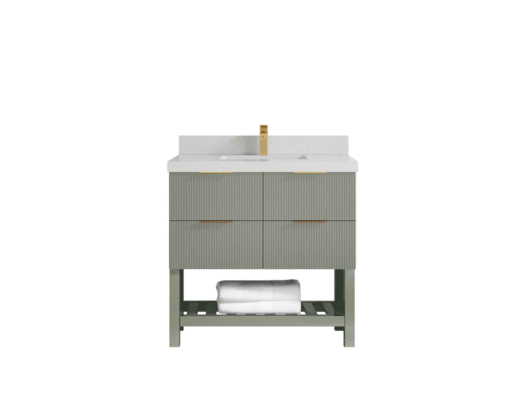 Catalina 36 in. W x 22 in. D Center Sink Bathroom Vanity - Willow Bath and Vanity