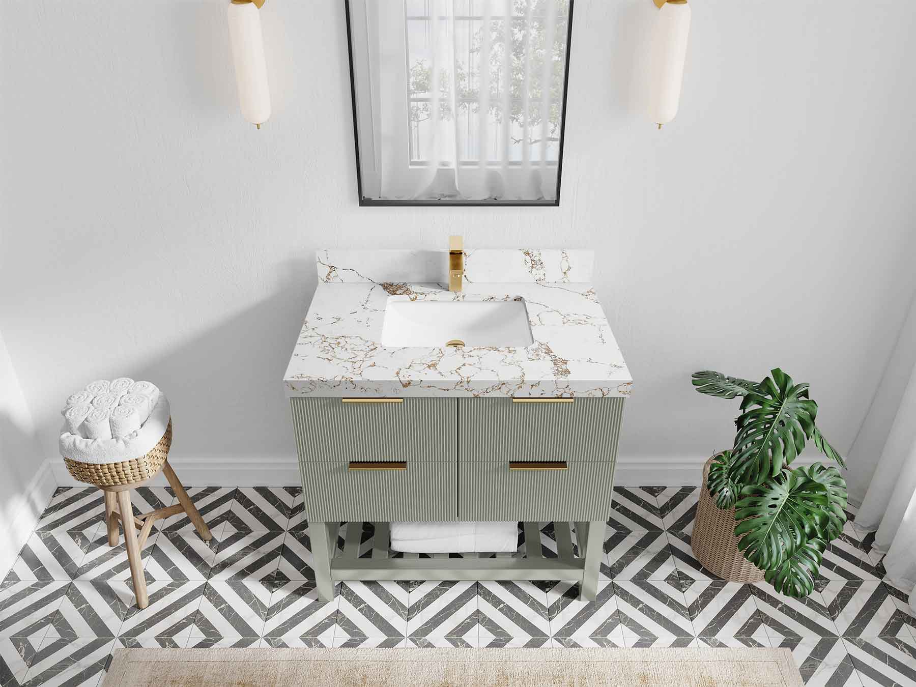 Catalina 36 in. W x 22 in. D Center Sink Bathroom Vanity - Willow Bath and Vanity