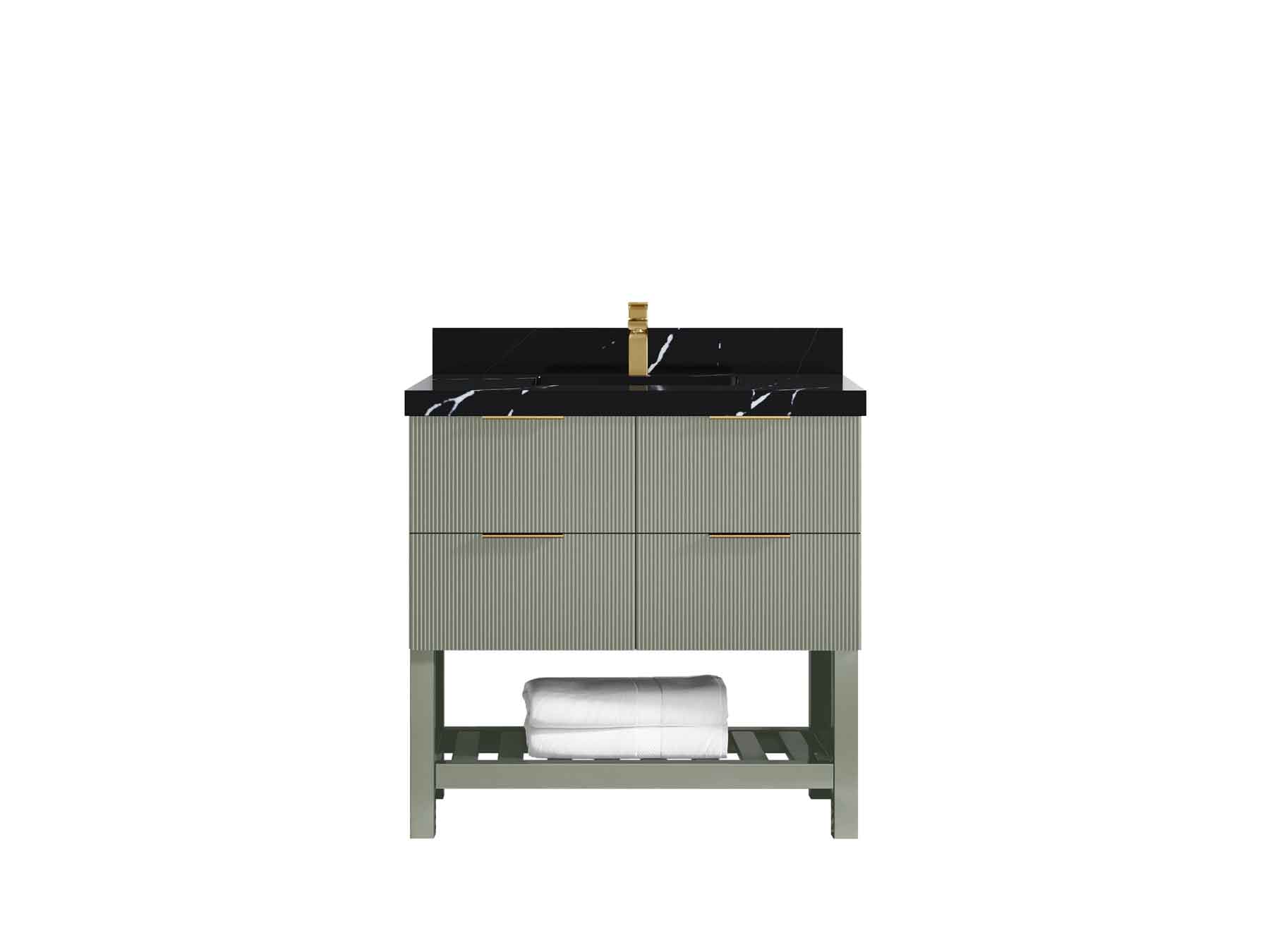 Catalina 36 in. W x 22 in. D Center Sink Bathroom Vanity - Willow Bath and Vanity