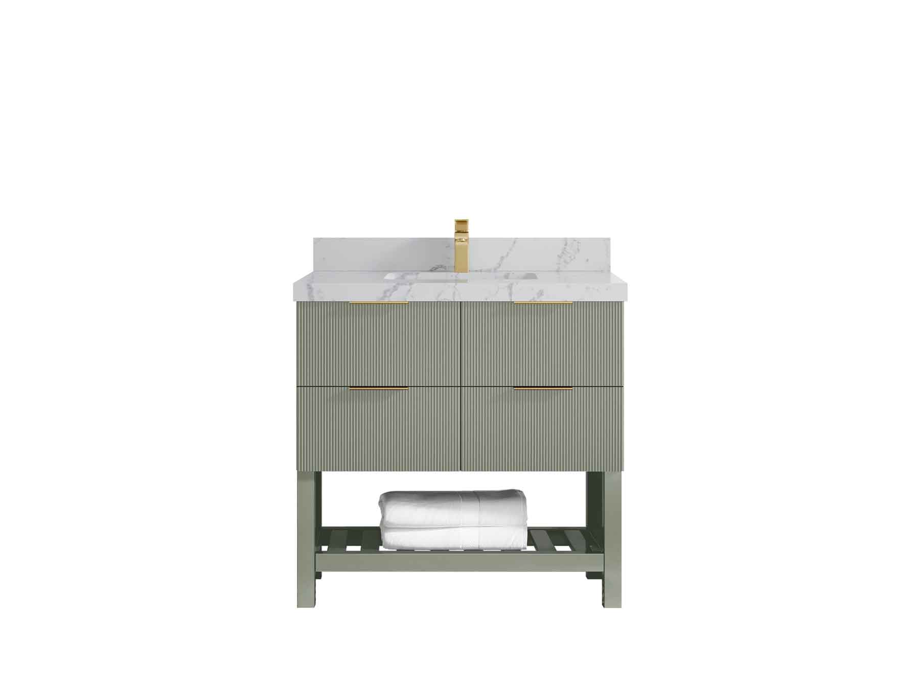 Catalina 36 in. W x 22 in. D Center Sink Bathroom Vanity - Willow Bath and Vanity