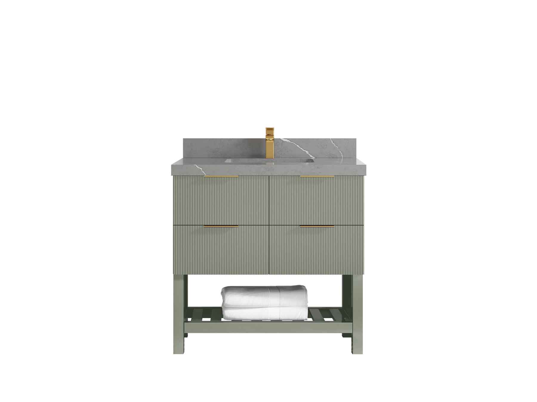 Catalina 36 in. W x 22 in. D Center Sink Bathroom Vanity - Willow Bath and Vanity