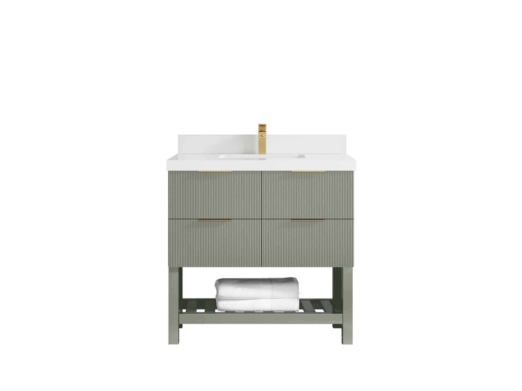 Catalina 36 in. W x 22 in. D Center Sink Bathroom Vanity - Willow Bath and Vanity