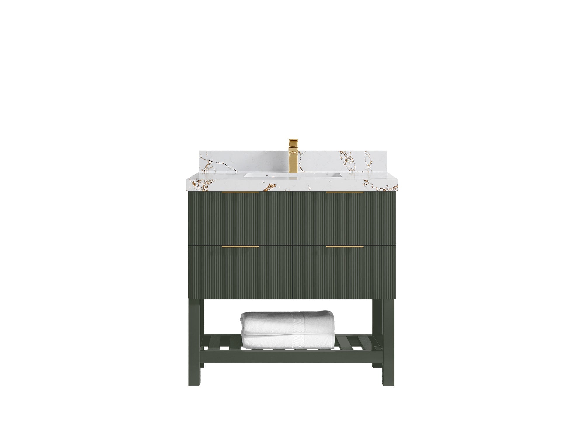 Catalina 36 in. W x 22 in. D Center Sink Bathroom Vanity - Willow Bath and Vanity