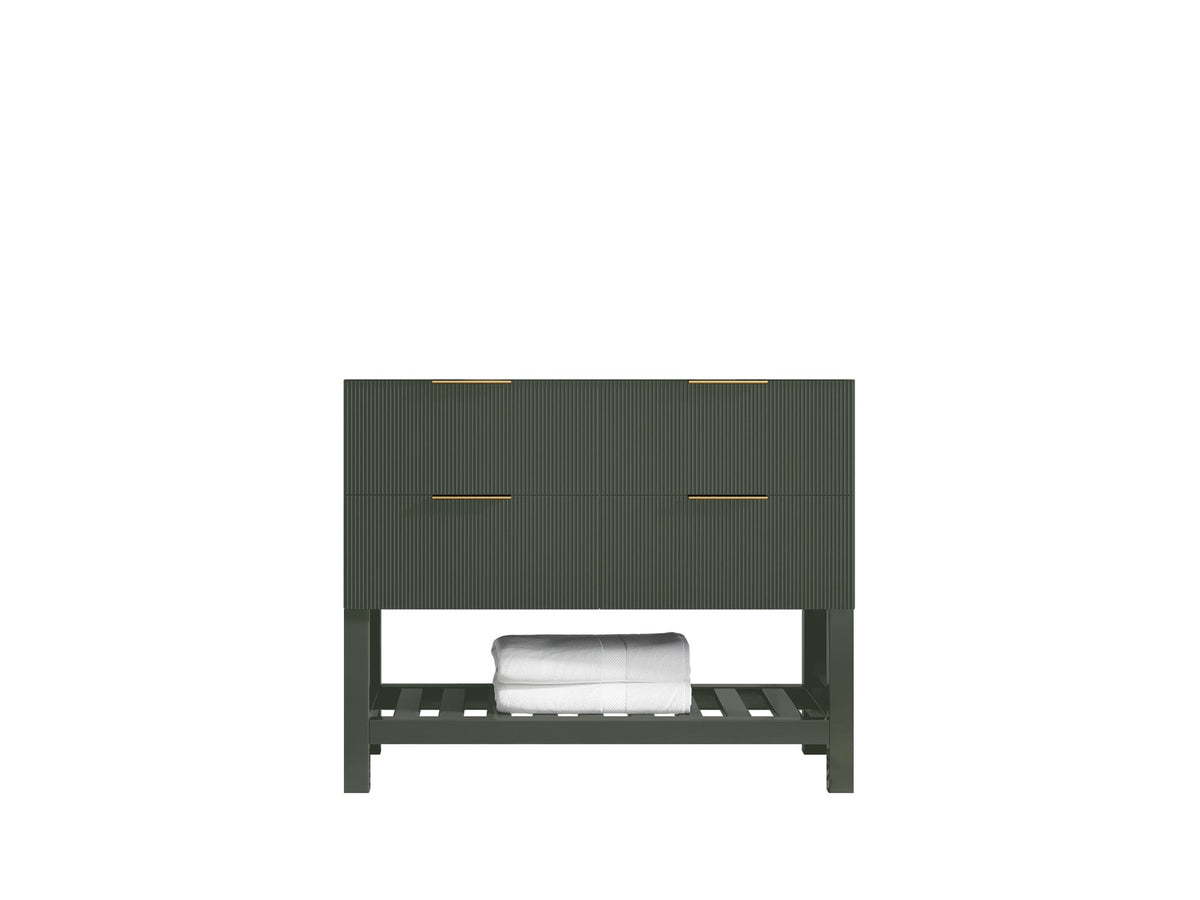 Catalina 42 in W x 22 in D Free Standing Reeded Single Sink Bathroom Vanity - Willow Bath and Vanity