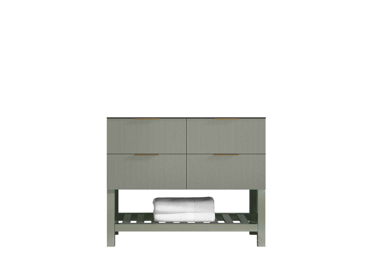 Catalina 42 in W x 22 in D Free Standing Reeded Single Sink Bathroom Vanity - Willow Bath and Vanity