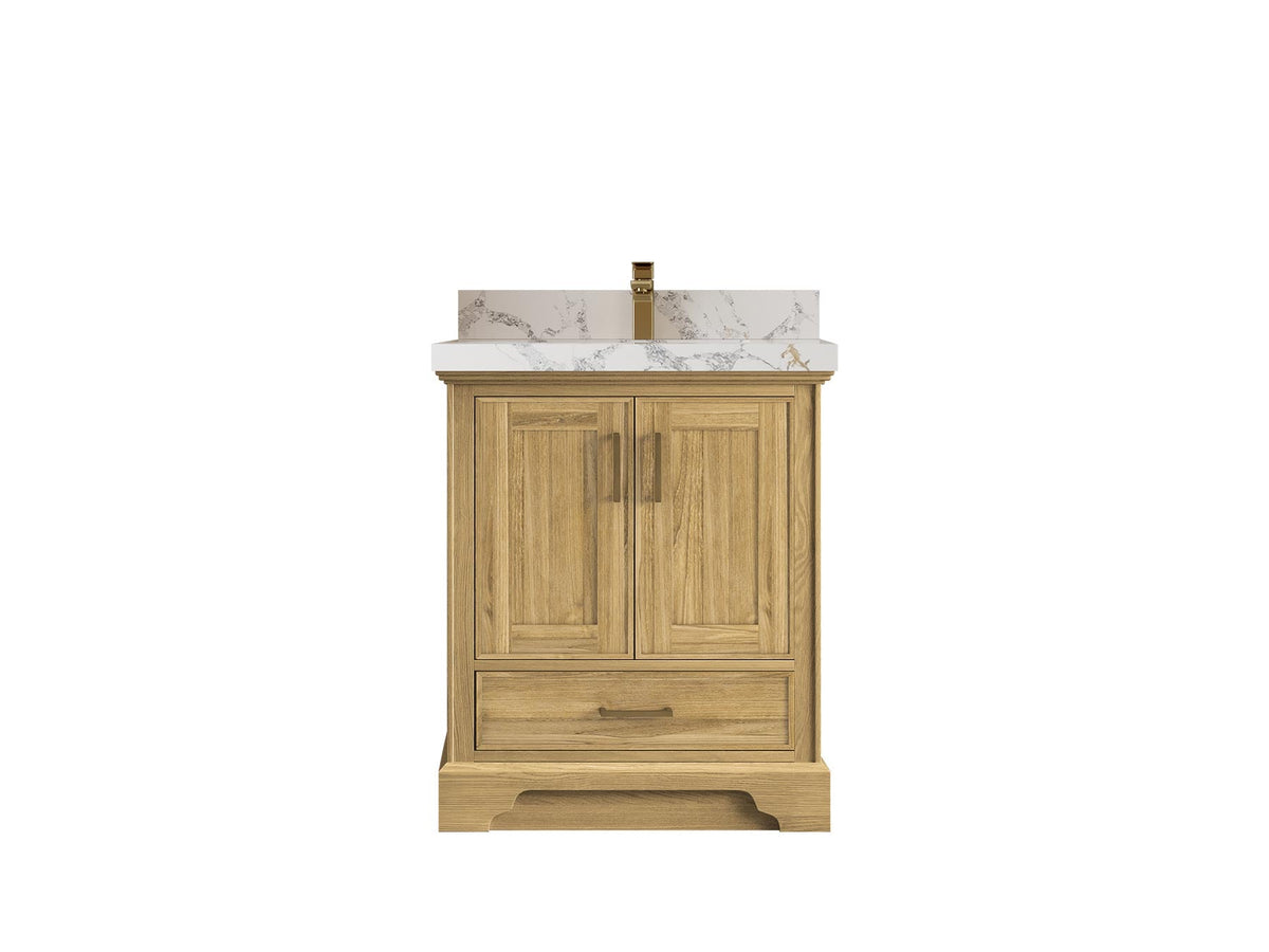 Charlotte 30 in. W x 22 in. D Single Sink Bathroom Teak Wood Vanity - Willow Bath and Vanity