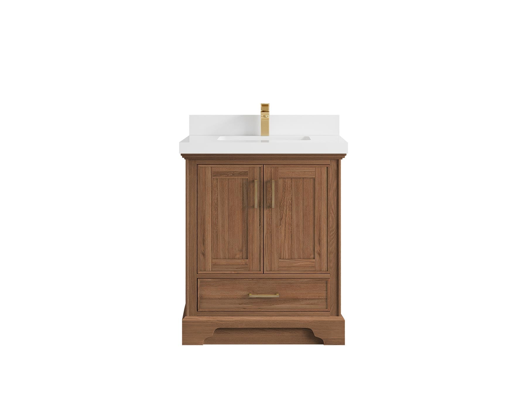 Charlotte 30 in. W x 22 in. D Single Sink Bathroom Teak Wood Vanity - Willow Bath and Vanity