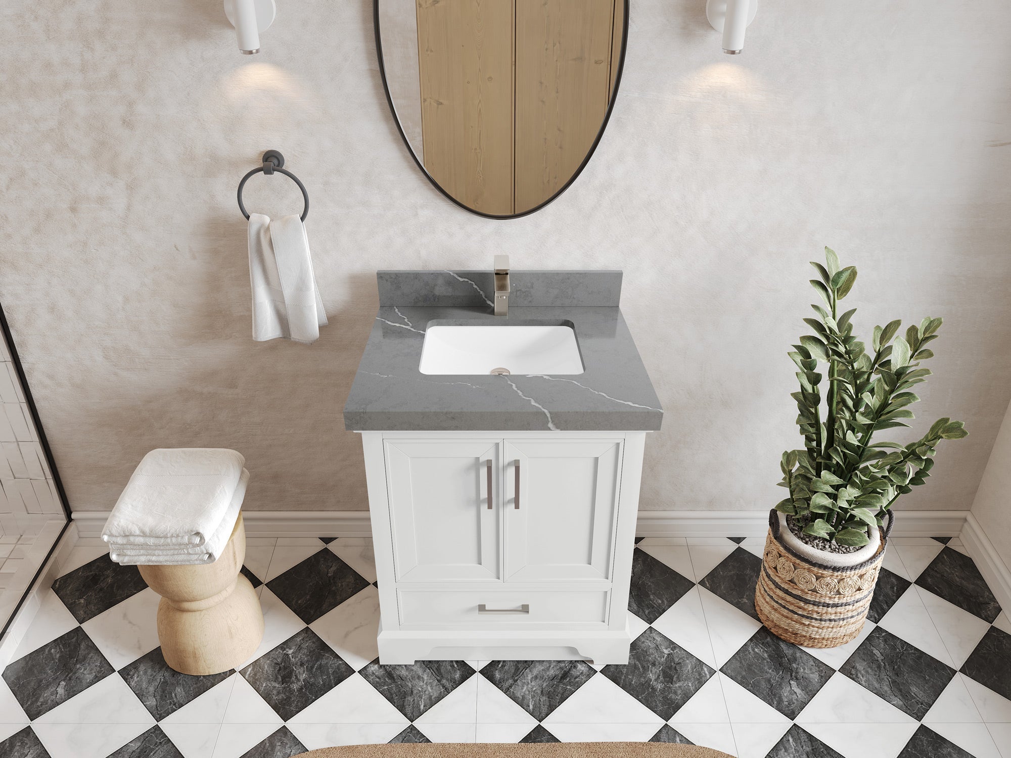 Charlotte 30 in. W x 22 in. D Single Sink Bathroom Vanity - Willow Bath and Vanity