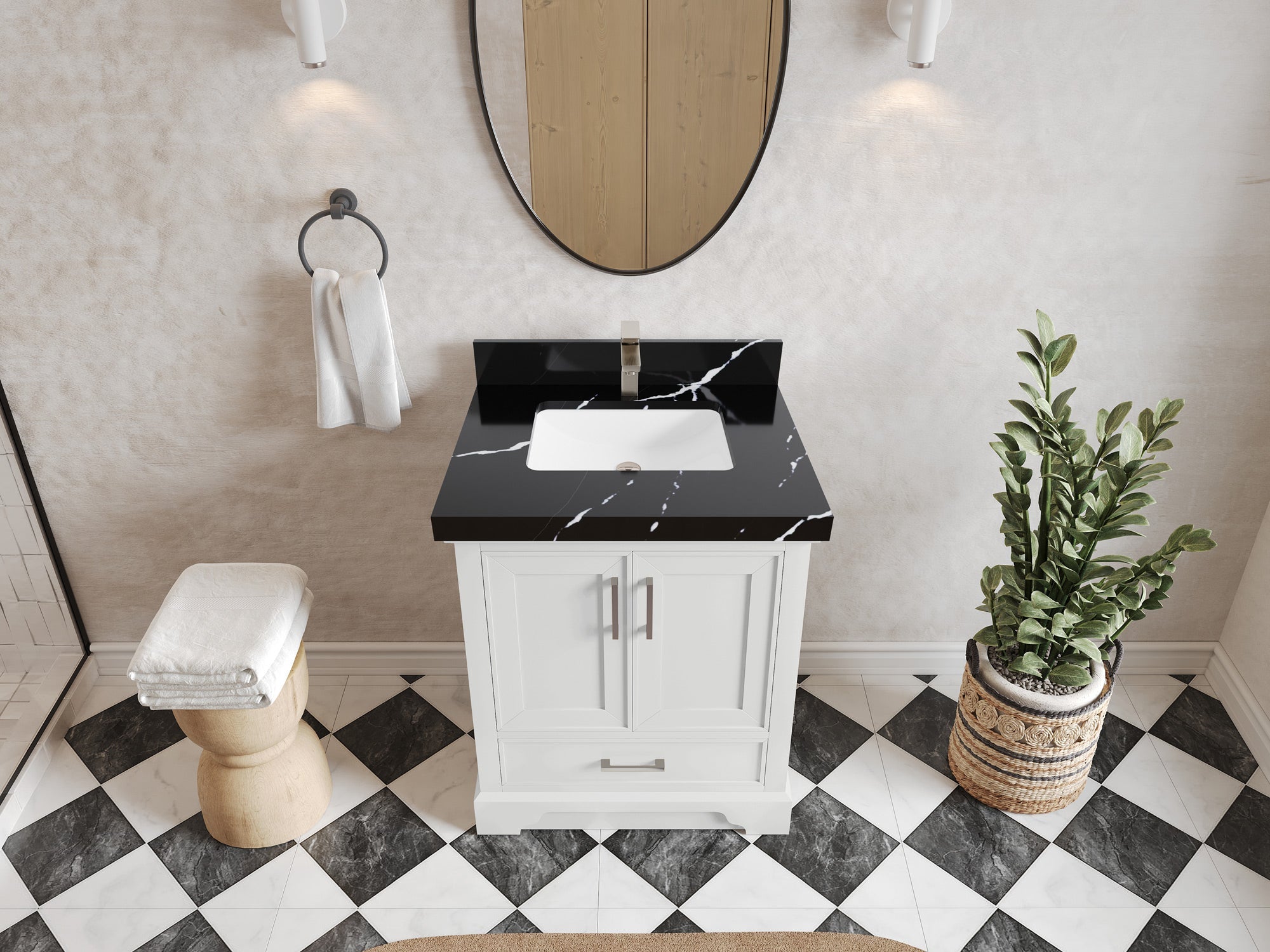 Charlotte 30 in. W x 22 in. D Single Sink Bathroom Vanity - Willow Bath and Vanity