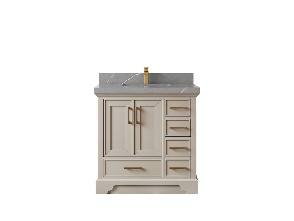 Charlotte 36 in. W x 22 in. D Center Sink Bathroom Vanity - Willow Bath and Vanity