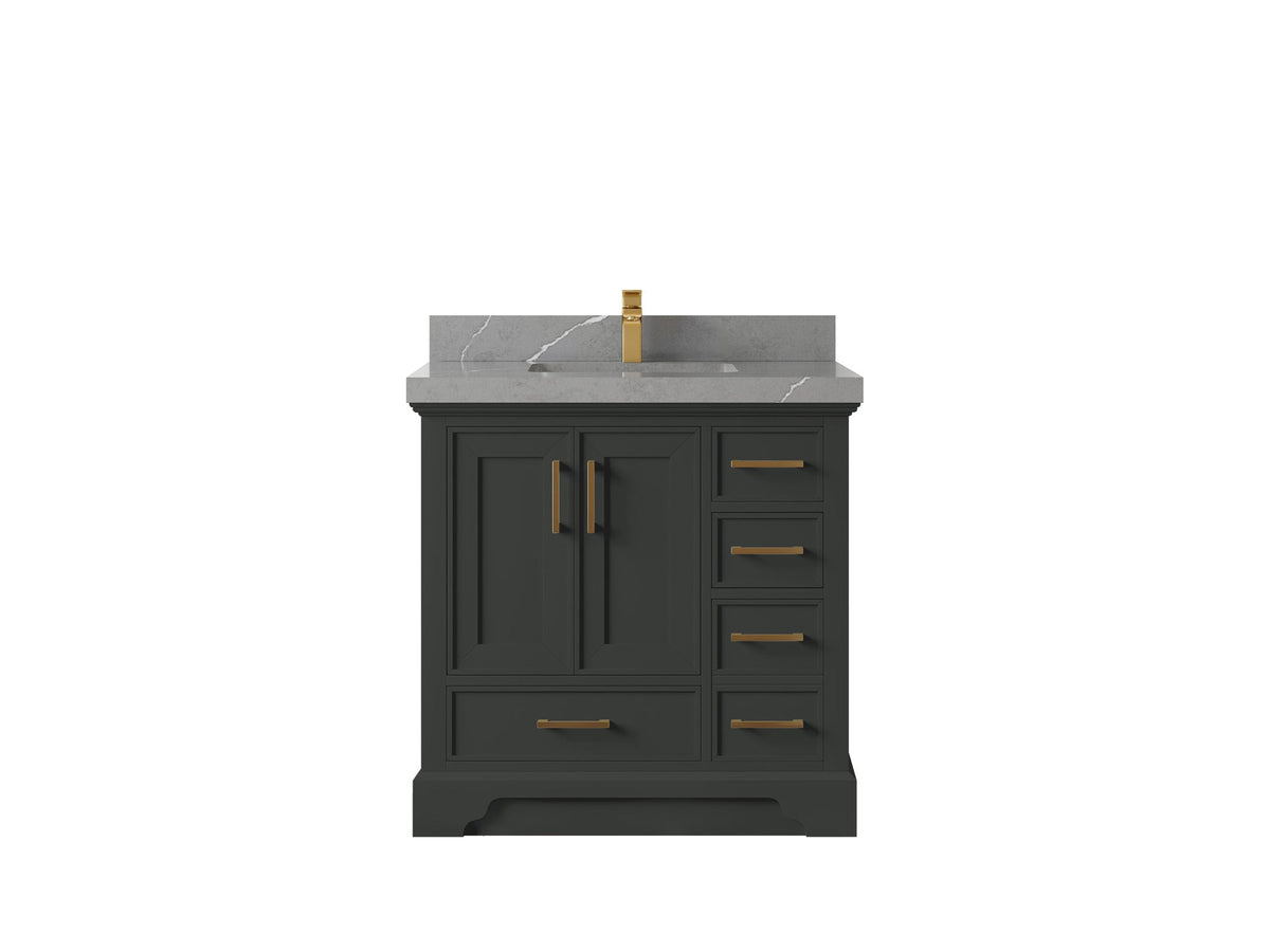 Charlotte 36 in. W x 22 in. D Center Sink Bathroom Vanity - Willow Bath and Vanity