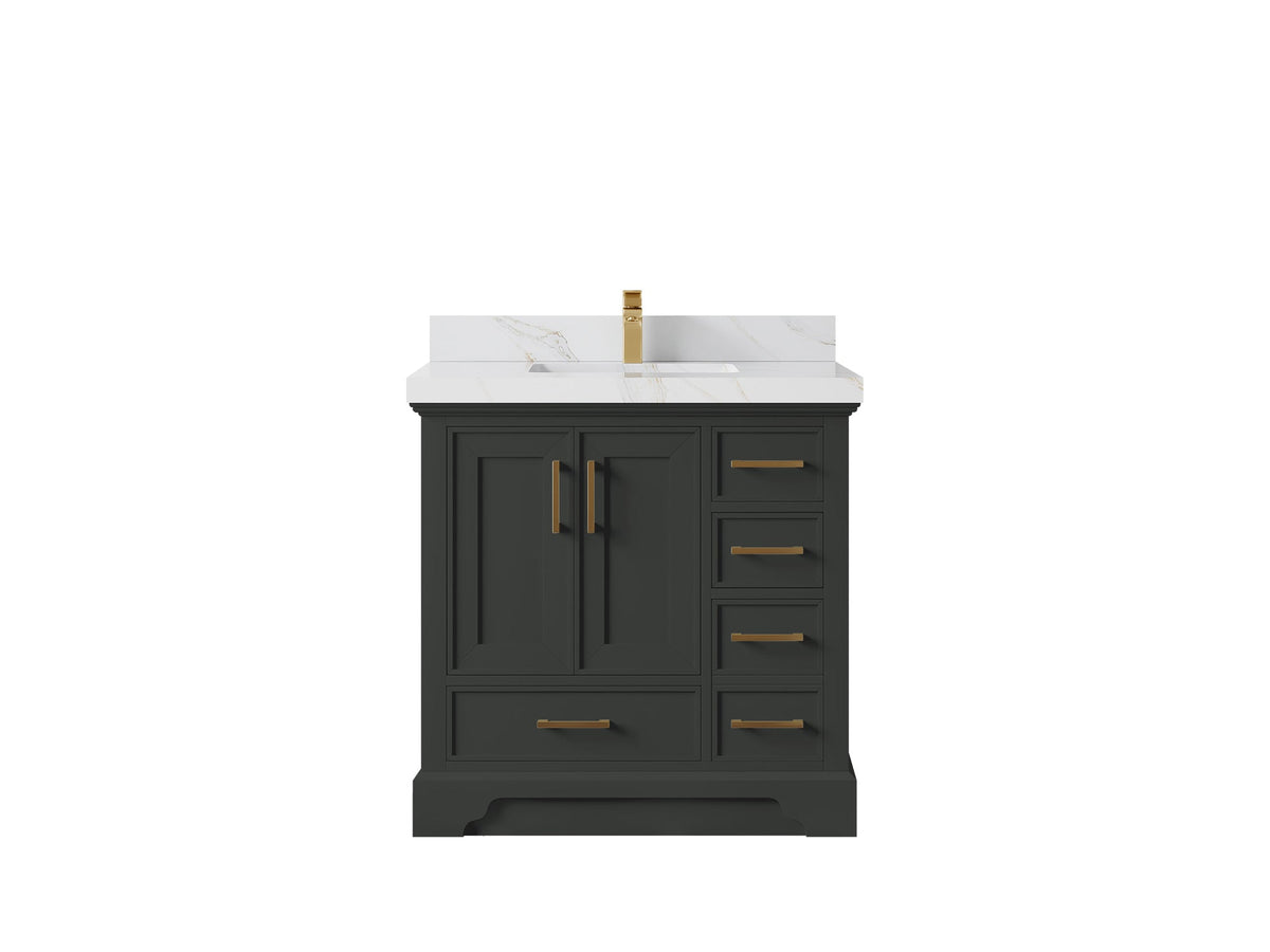 Charlotte 36 in. W x 22 in. D Center Sink Bathroom Vanity - Willow Bath and Vanity