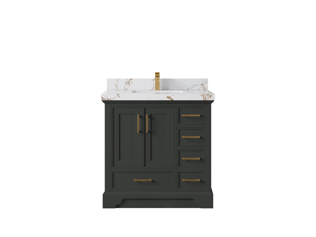 Charlotte 36 in. W x 22 in. D Center Sink Bathroom Vanity - Willow Bath and Vanity