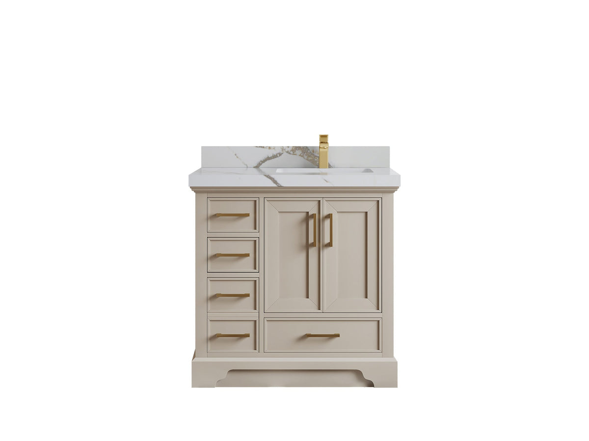 Charlotte 36 in. W x 22 in. D Right Offset Sink Bathroom Vanity - Willow Bath and Vanity
