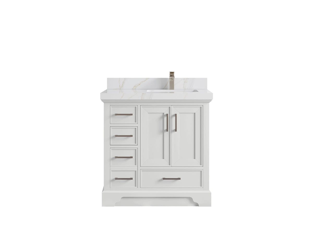 Charlotte 36 in. W x 22 in. D Right Offset Sink Bathroom Vanity - Willow Bath and Vanity