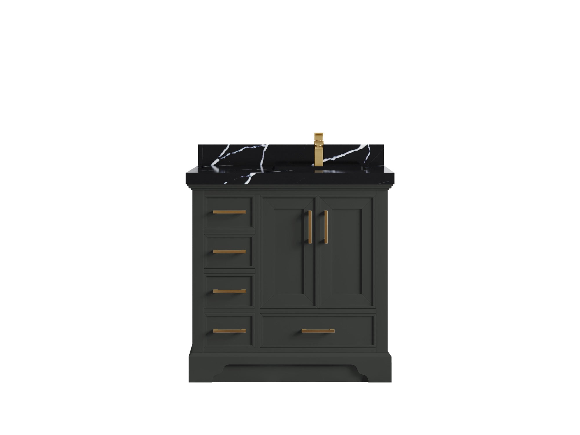 Charlotte 36 in. W x 22 in. D Right Offset Sink Bathroom Vanity - Willow Bath and Vanity