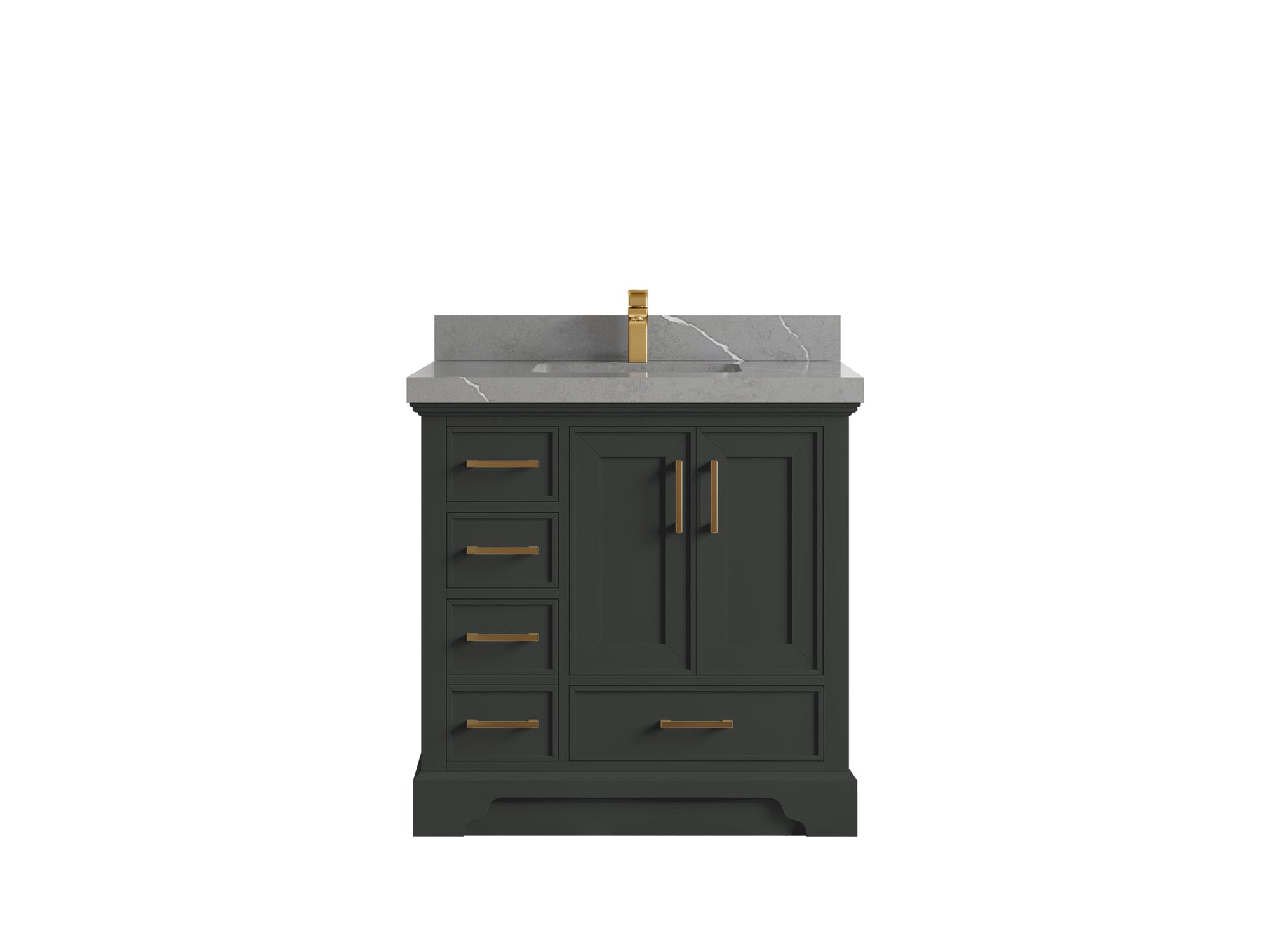 Charlotte 36" W x 22" D Center Sink Vanity for Elegant Bathroom Spaces - Willow Bath and Vanity