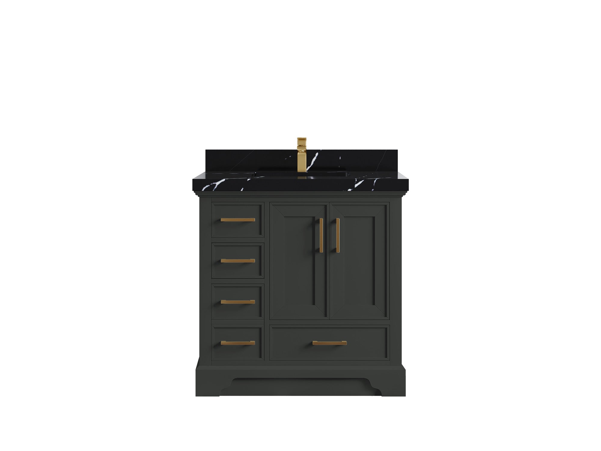 Charlotte 36" W x 22" D Center Sink Vanity for Elegant Bathroom Spaces - Willow Bath and Vanity