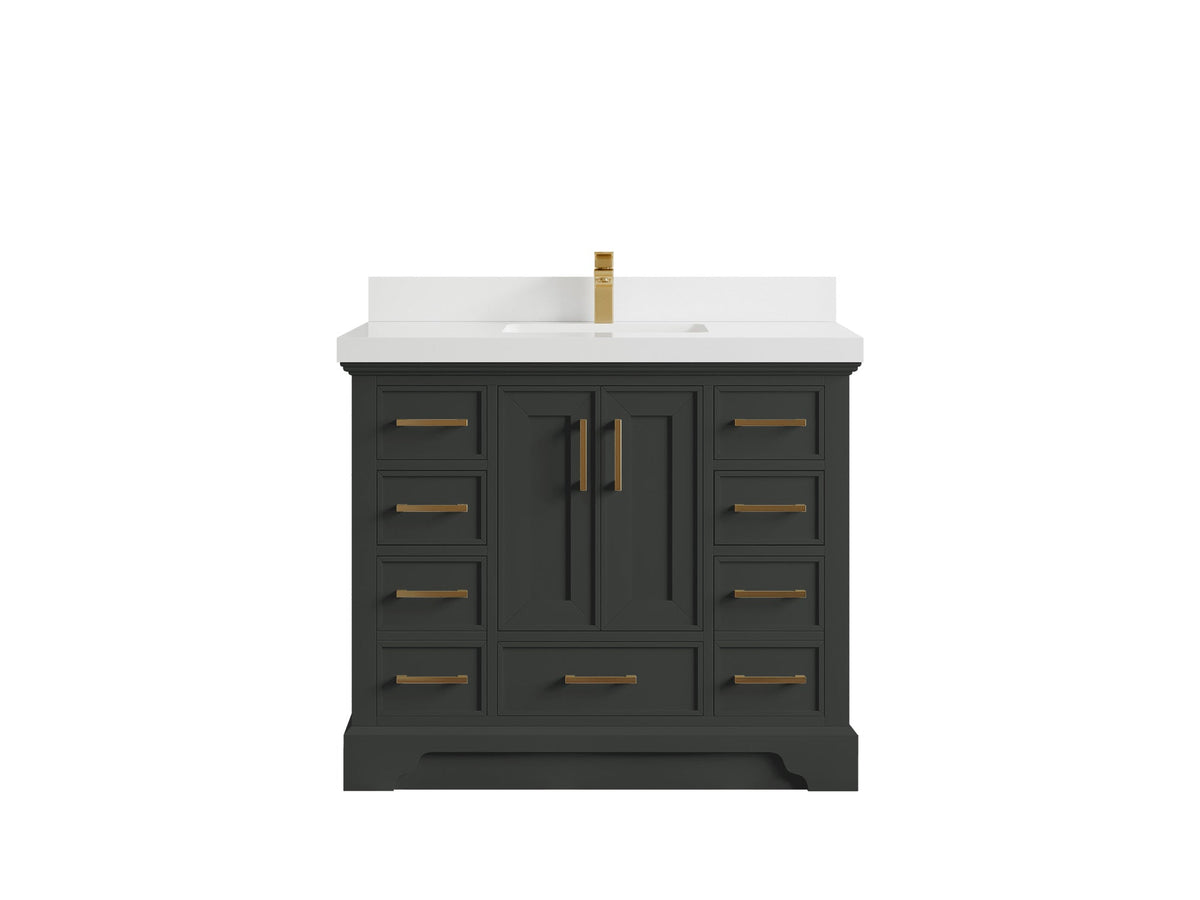 Charlotte 42 in. W x 22 in. D Single Sink Bathroom Vanity - Willow Bath and Vanity