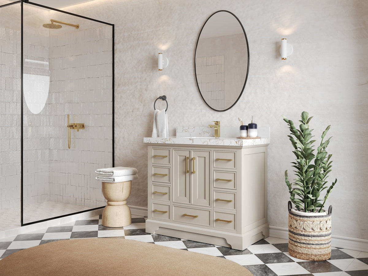 Charlotte 42 in. W x 22 in. D Single Sink Bathroom Vanity - Willow Bath and Vanity