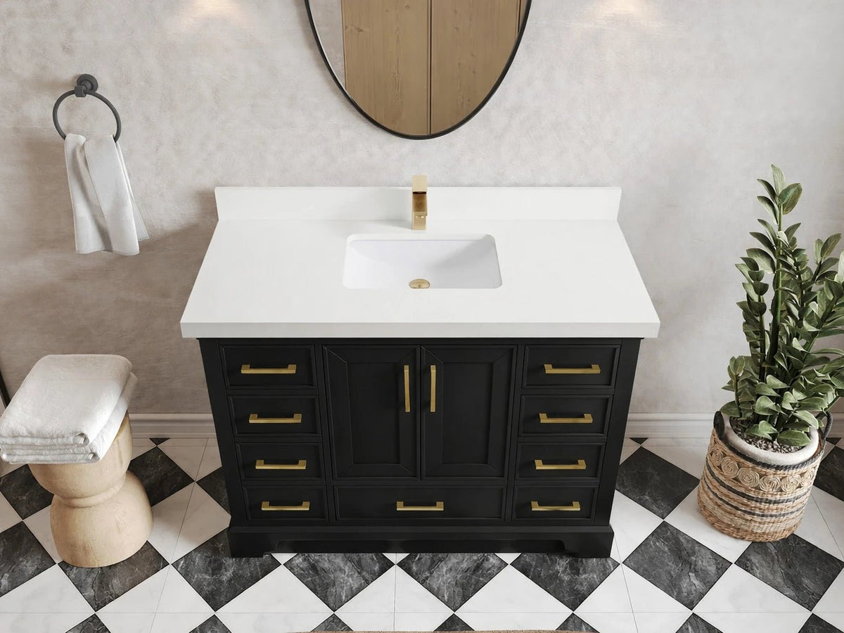 Charlotte 48 in. W x 22 in. D Single Sink Bathroom Vanity - Willow Bath and Vanity
