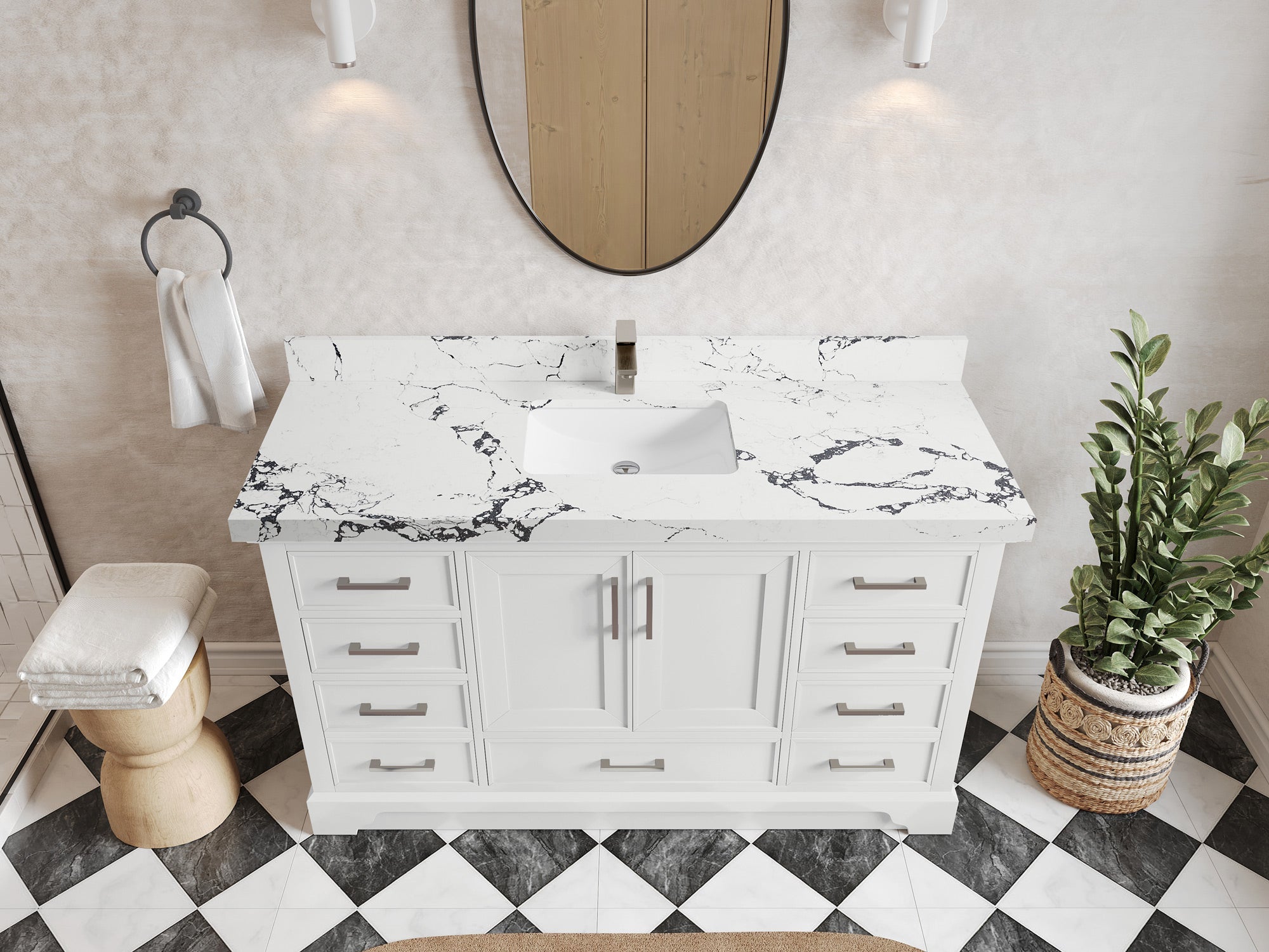 Charlotte 60 in. W x 22 in. D Single Sink Bathroom Vanity - Willow Bath and Vanity