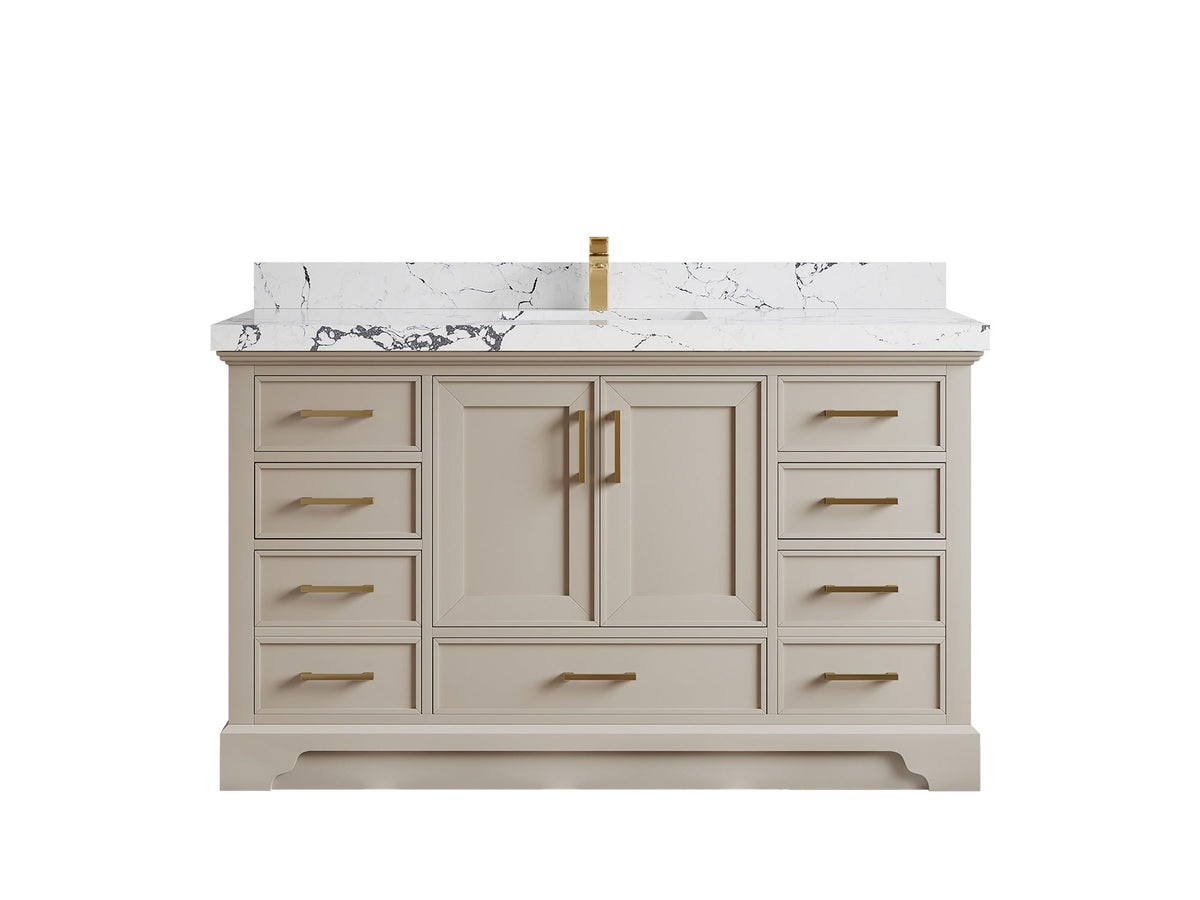 Charlotte 60 in. W x 22 in. D Single Sink Bathroom Vanity - Willow Bath and Vanity