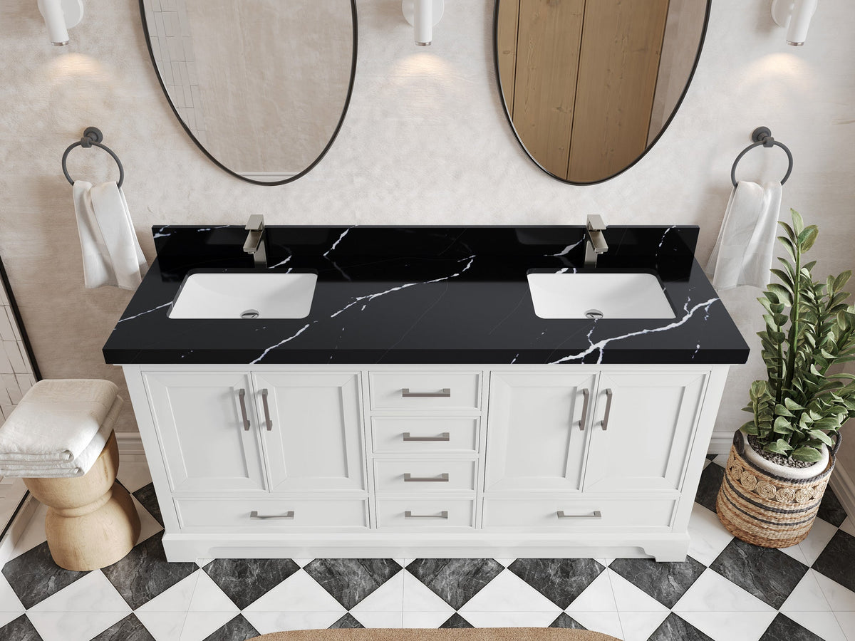 Charlotte 72 in. W x 22 in. D Double Sink Bathroom Vanity - Willow Bath and Vanity