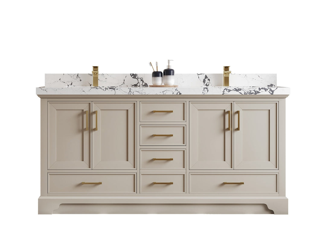 Charlotte Slim Shaker Bathroom Vanity – White Oak, Teak Wood, Painted with Quartz & Marble or Taj Mahal Quarzite - photo 27