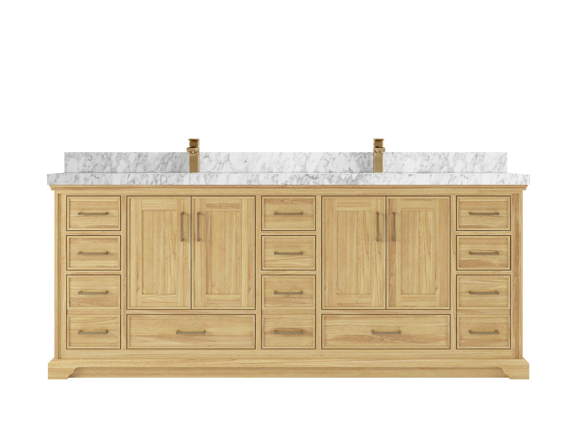 Charlotte 84 in. W x 22 in. D Double Sink Bathroom Teak Wood Vanity - Willow Bath and Vanity