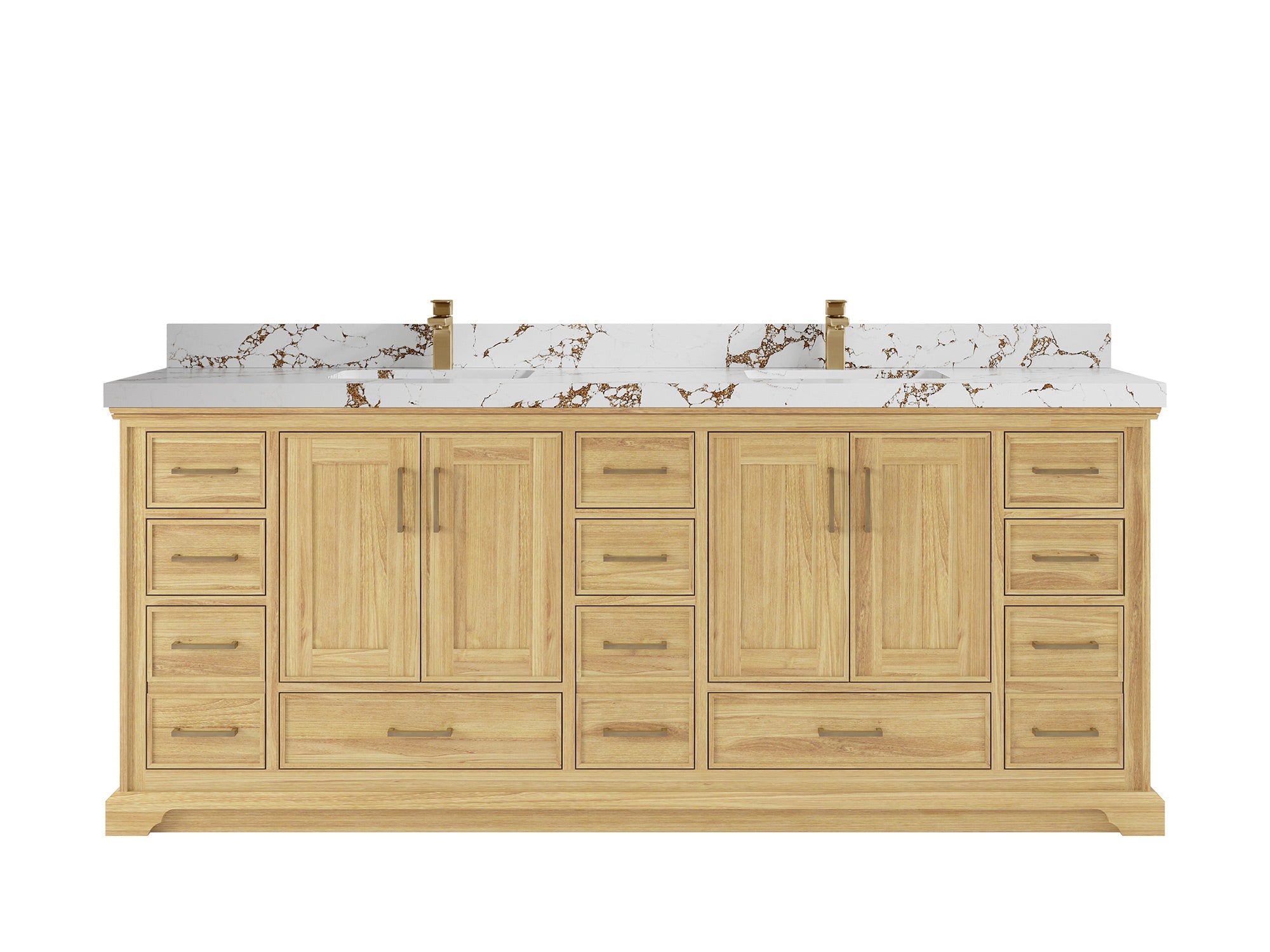Charlotte 84 in. W x 22 in. D Double Sink Bathroom Teak Wood Vanity - Willow Bath and Vanity