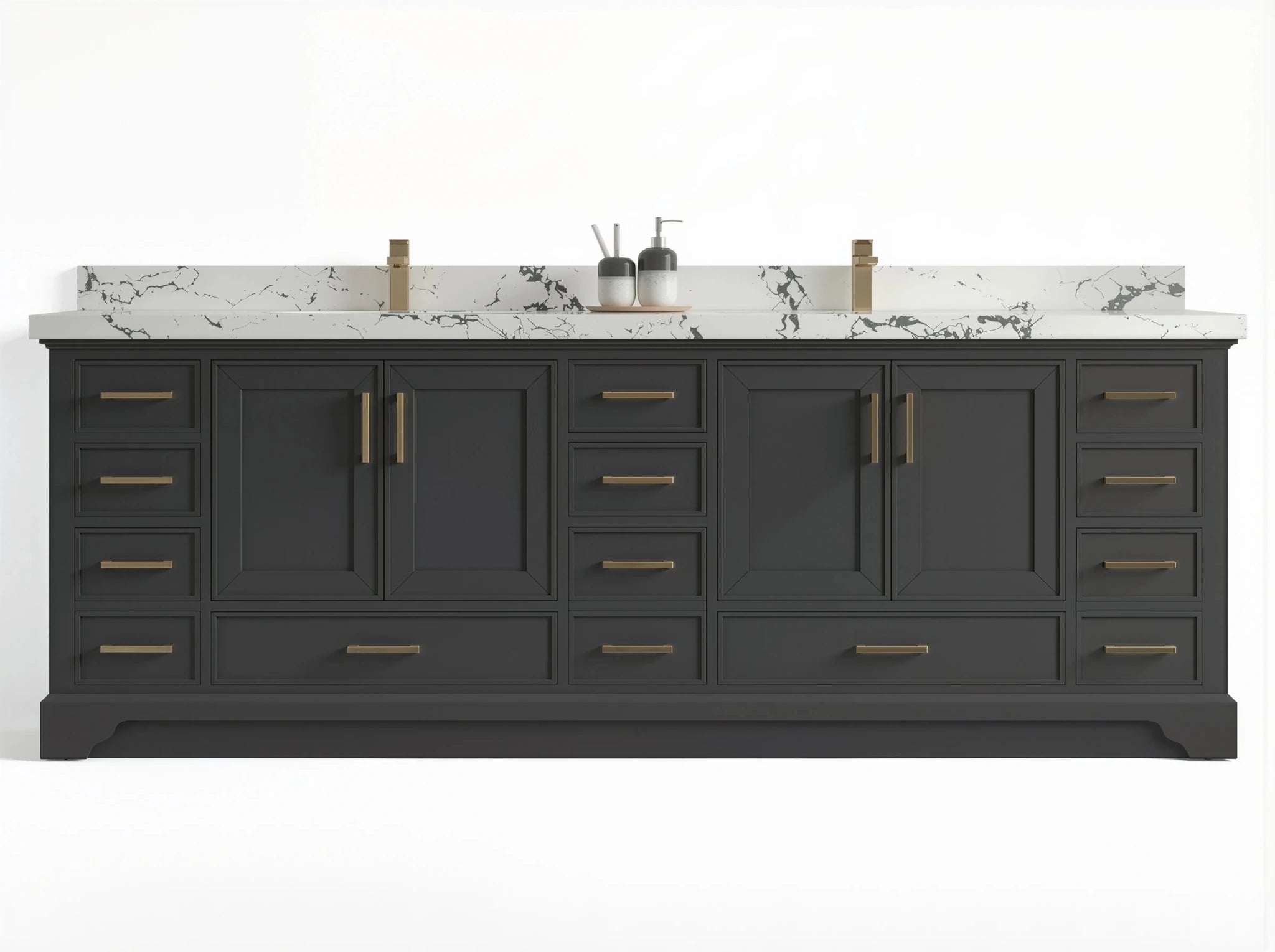 Charlotte 96 in W x 22 in D Free Standing Double Sink Bathroom Vanity - Willow Bath and Vanity