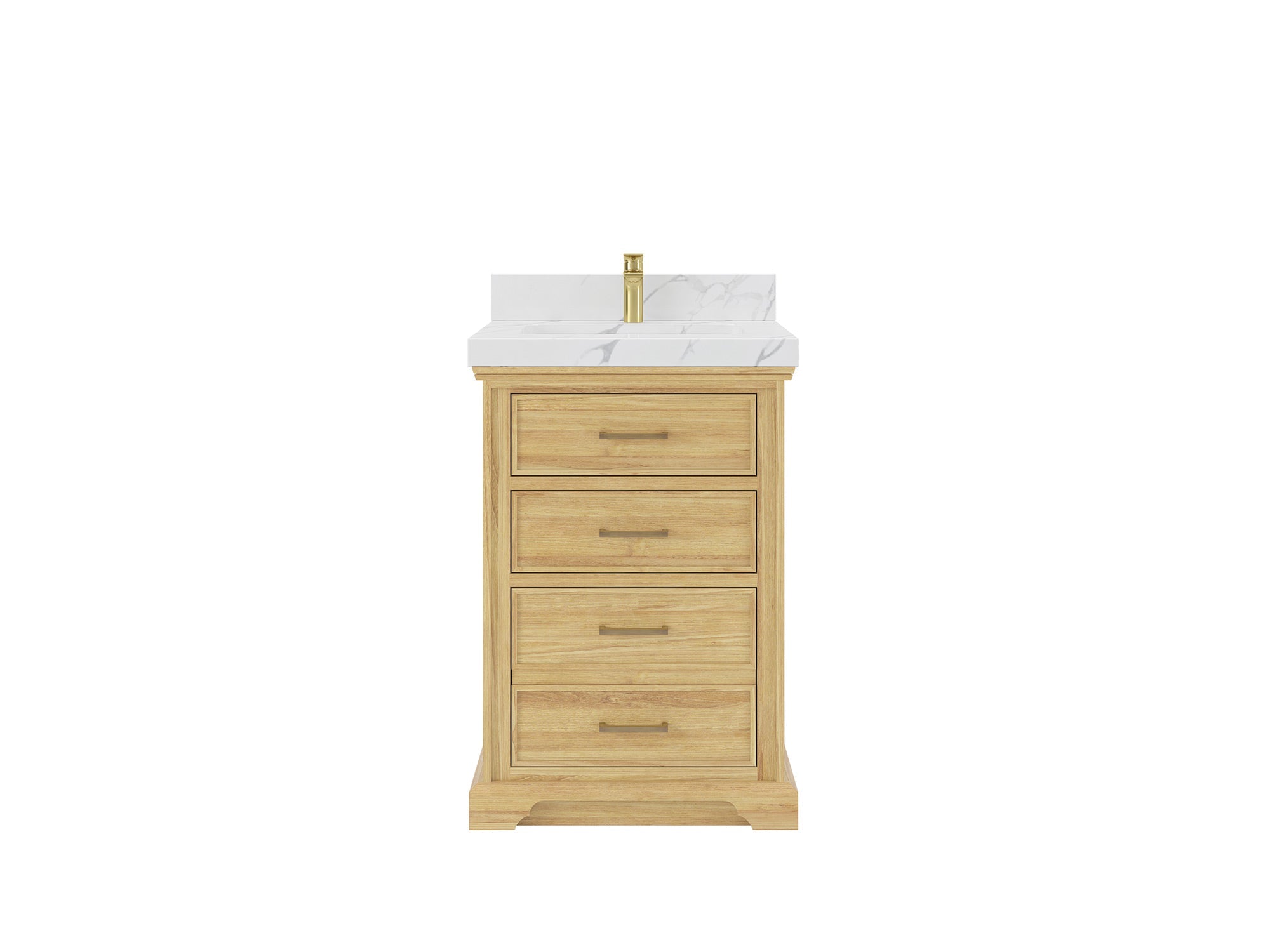 Charlotte 24 in. W x 22 in. D Single Sink Bathroom Teak Wood Vanity