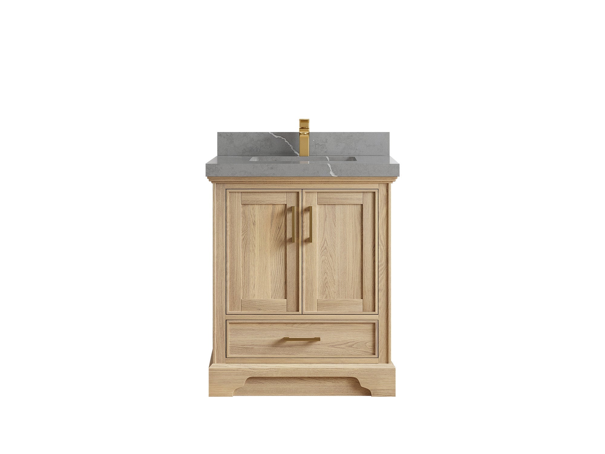 Charlotte White Oak 30 in. W x 22 in. D Single Sink Bathroom Vanity - Willow Bath and Vanity