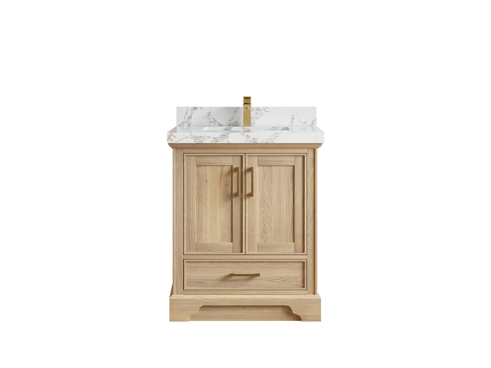 Charlotte White Oak 30 in. W x 22 in. D Single Sink Bathroom Vanity - Willow Bath and Vanity