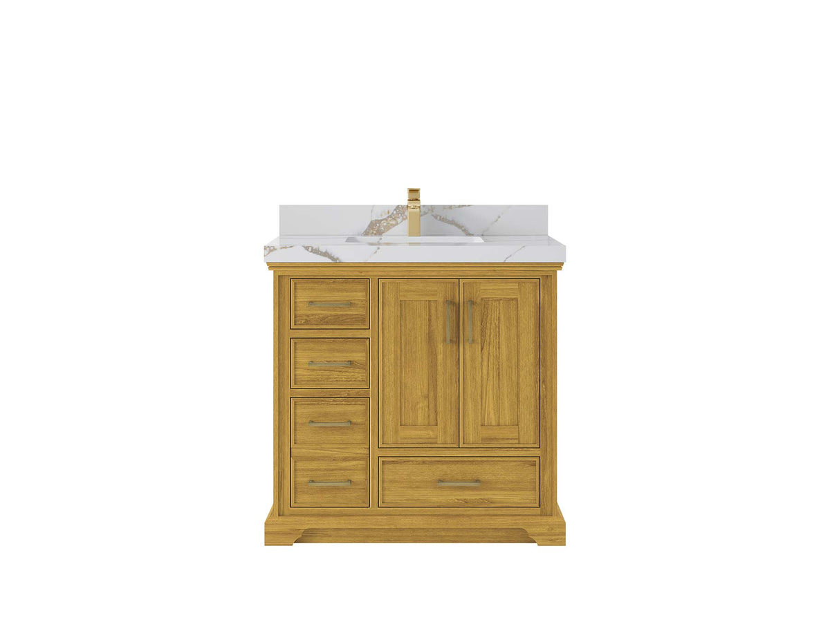 Charlotte White Oak 36 in. W x 22 in. D Center Sink Bathroom Vanity - Willow Bath and Vanity