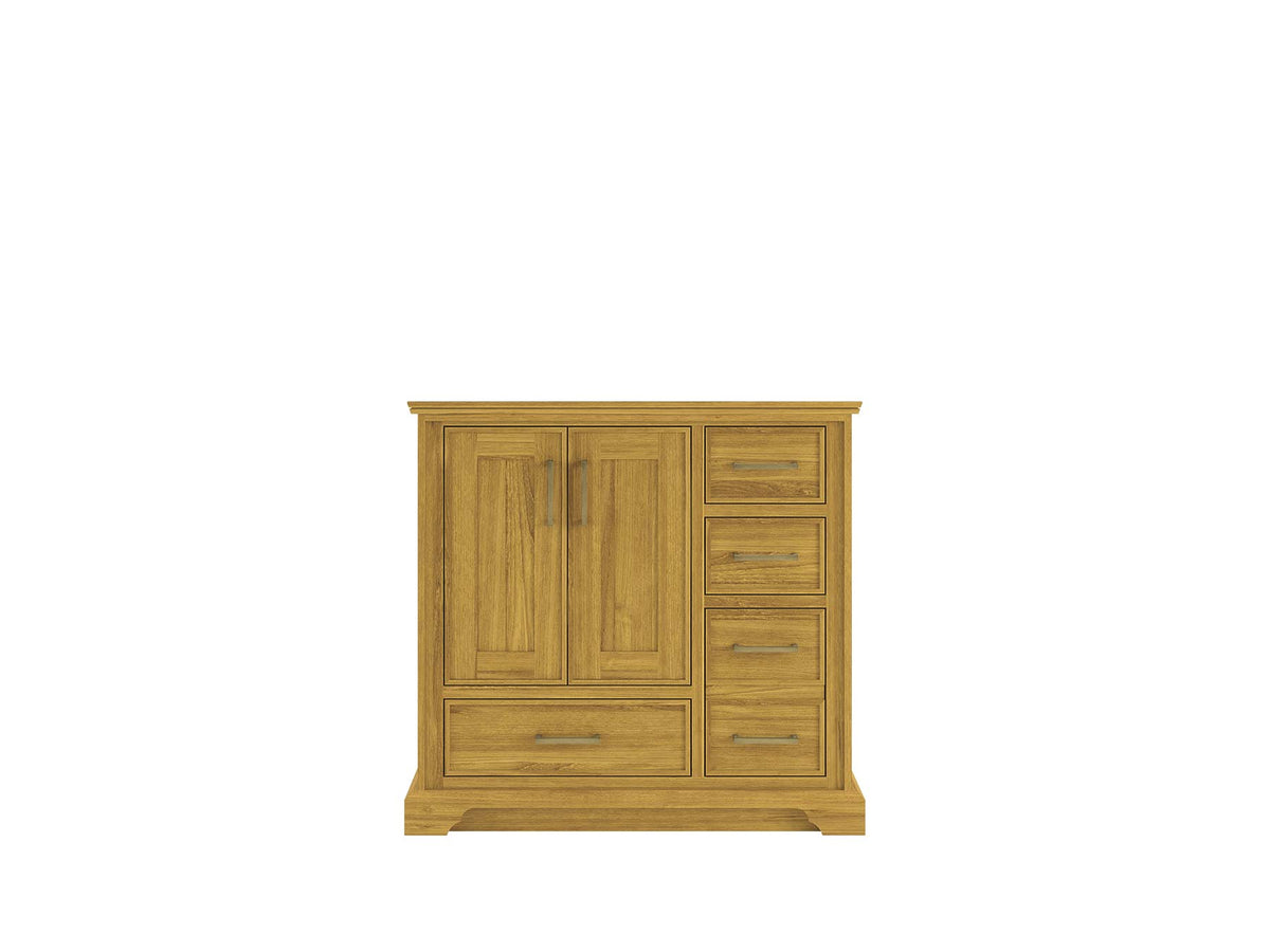 Charlotte White Oak 36 in. W x 22 in. D Center Sink Bathroom Vanity - Willow Bath and Vanity