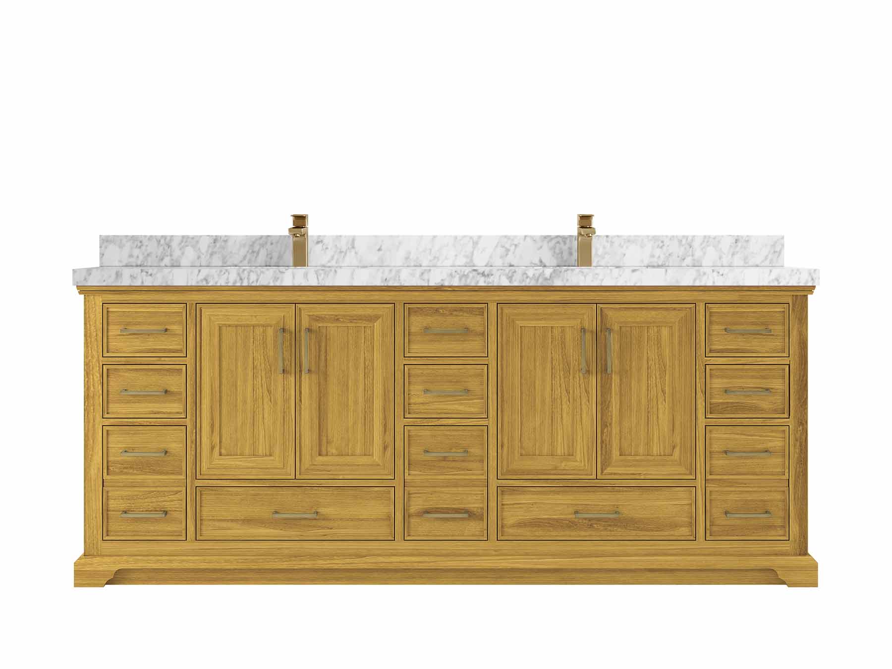 Charlotte White Oak 84 in. W x 22 in. D Double Sink Bathroom Vanity - Willow Bath and Vanity