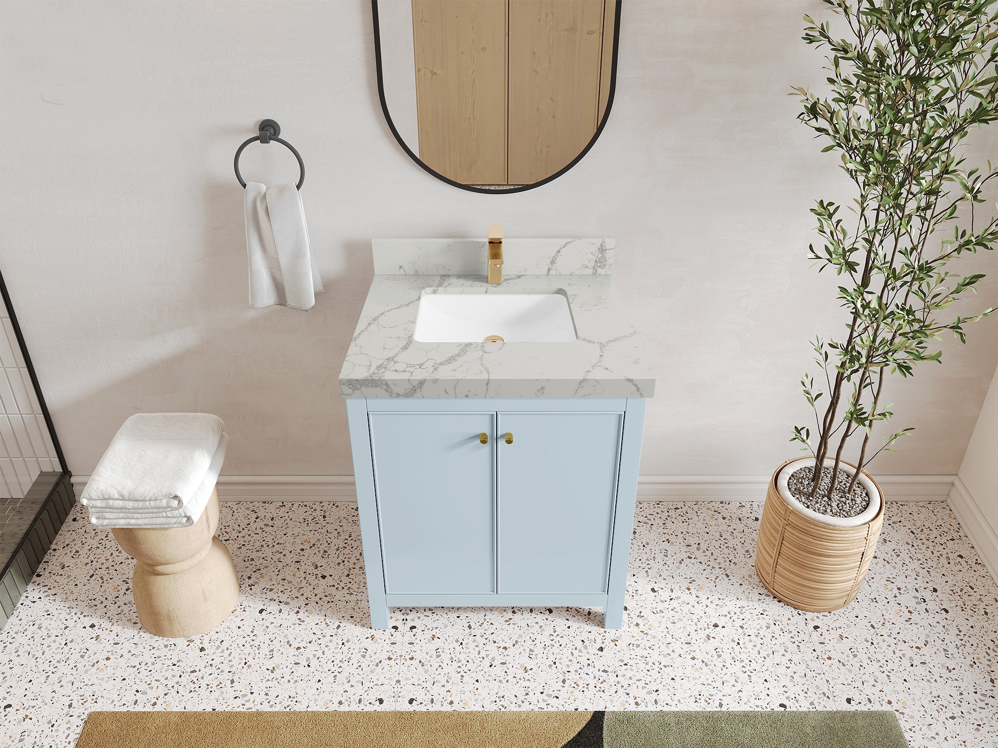 Chicago 30 in. W x 22 in. D Single Sink Bathroom Vanity - Willow Bath and Vanity