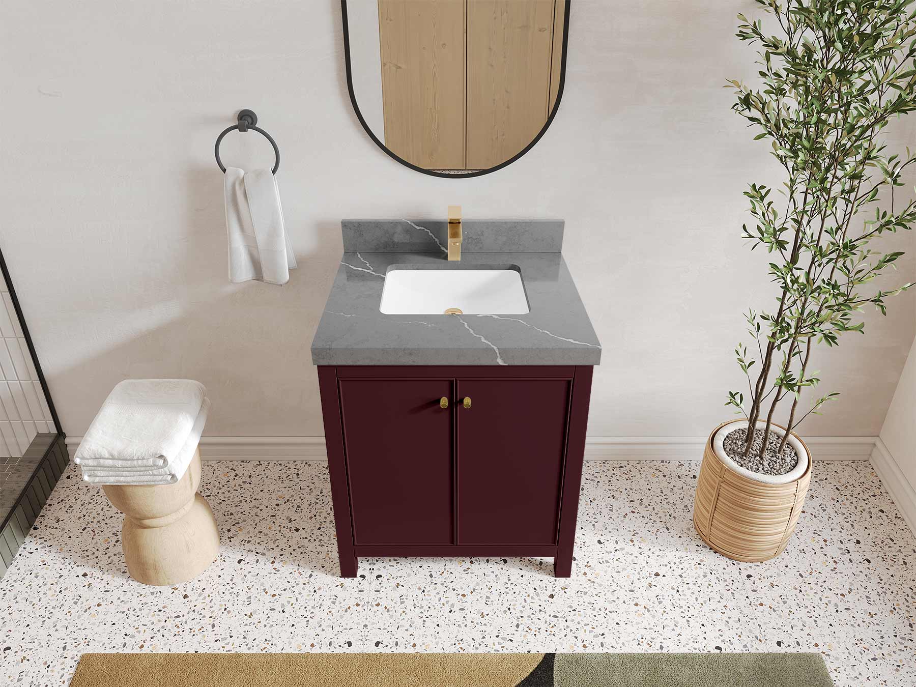 Chicago 30 in. W x 22 in. D Single Sink Bathroom Vanity - Willow Bath and Vanity