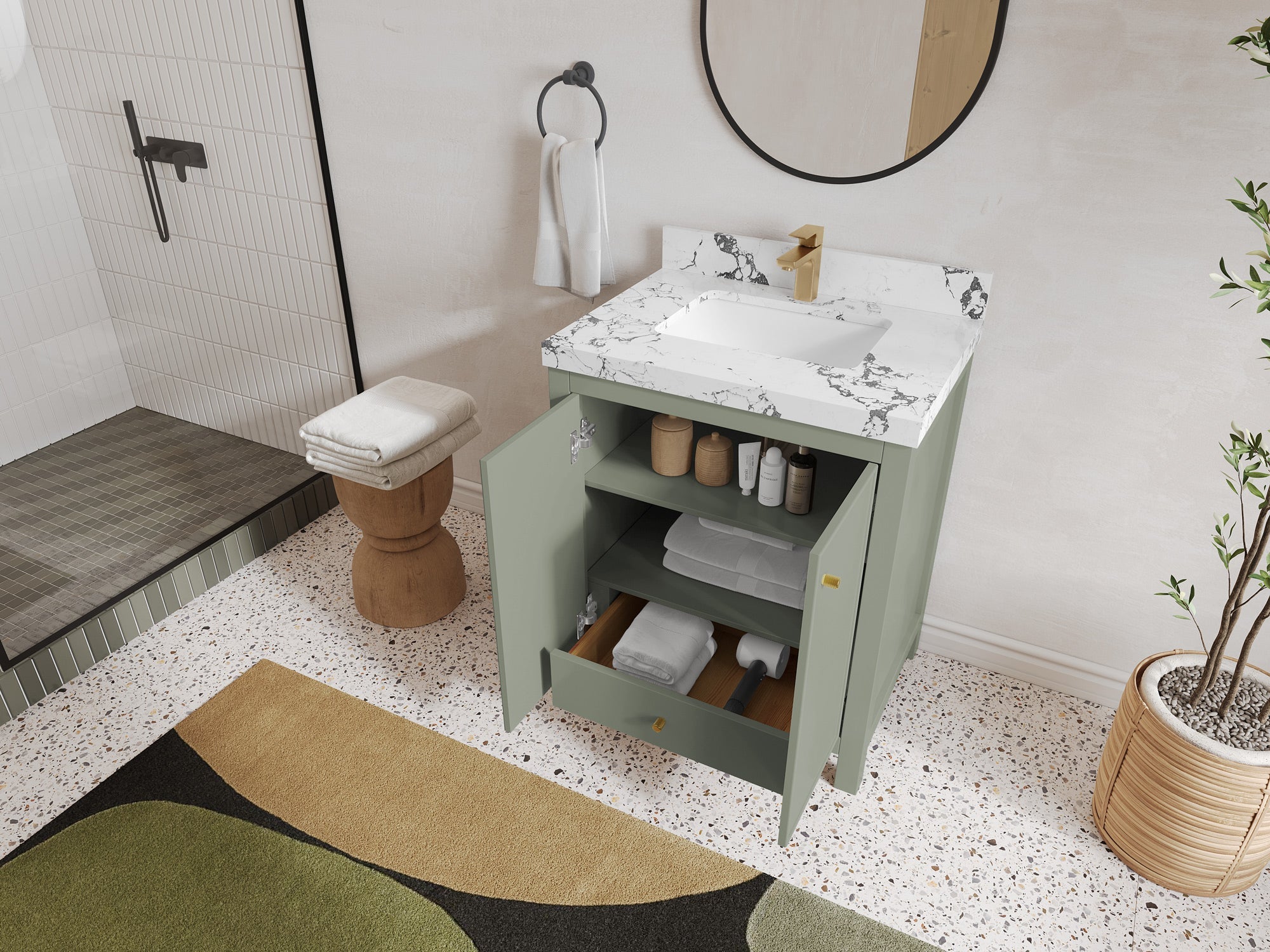 Chicago 30 in. W x 22 in. D Single Sink Bathroom Vanity - Willow Bath and Vanity