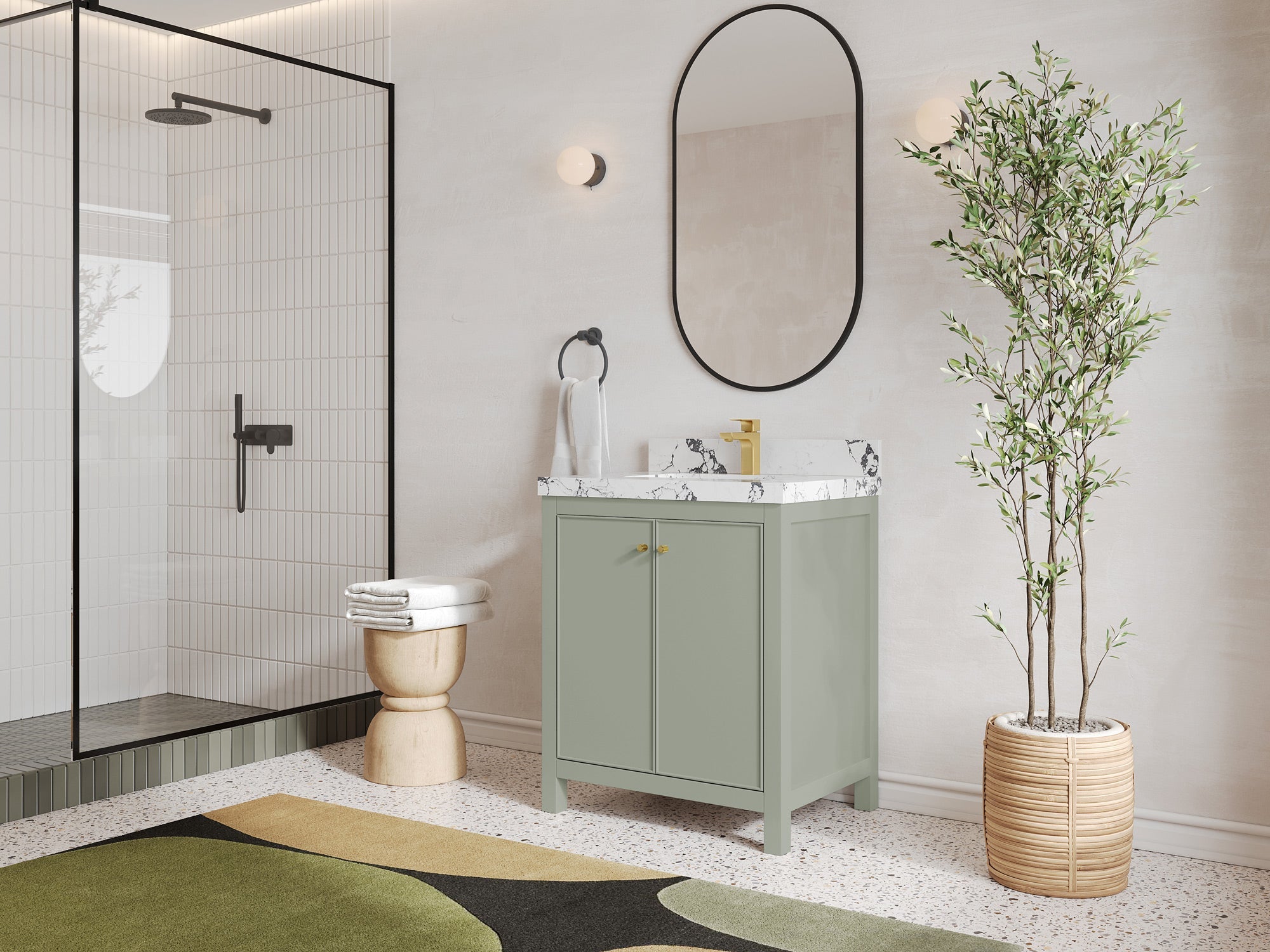 Chicago 30 in. W x 22 in. D Single Sink Bathroom Vanity - Willow Bath and Vanity